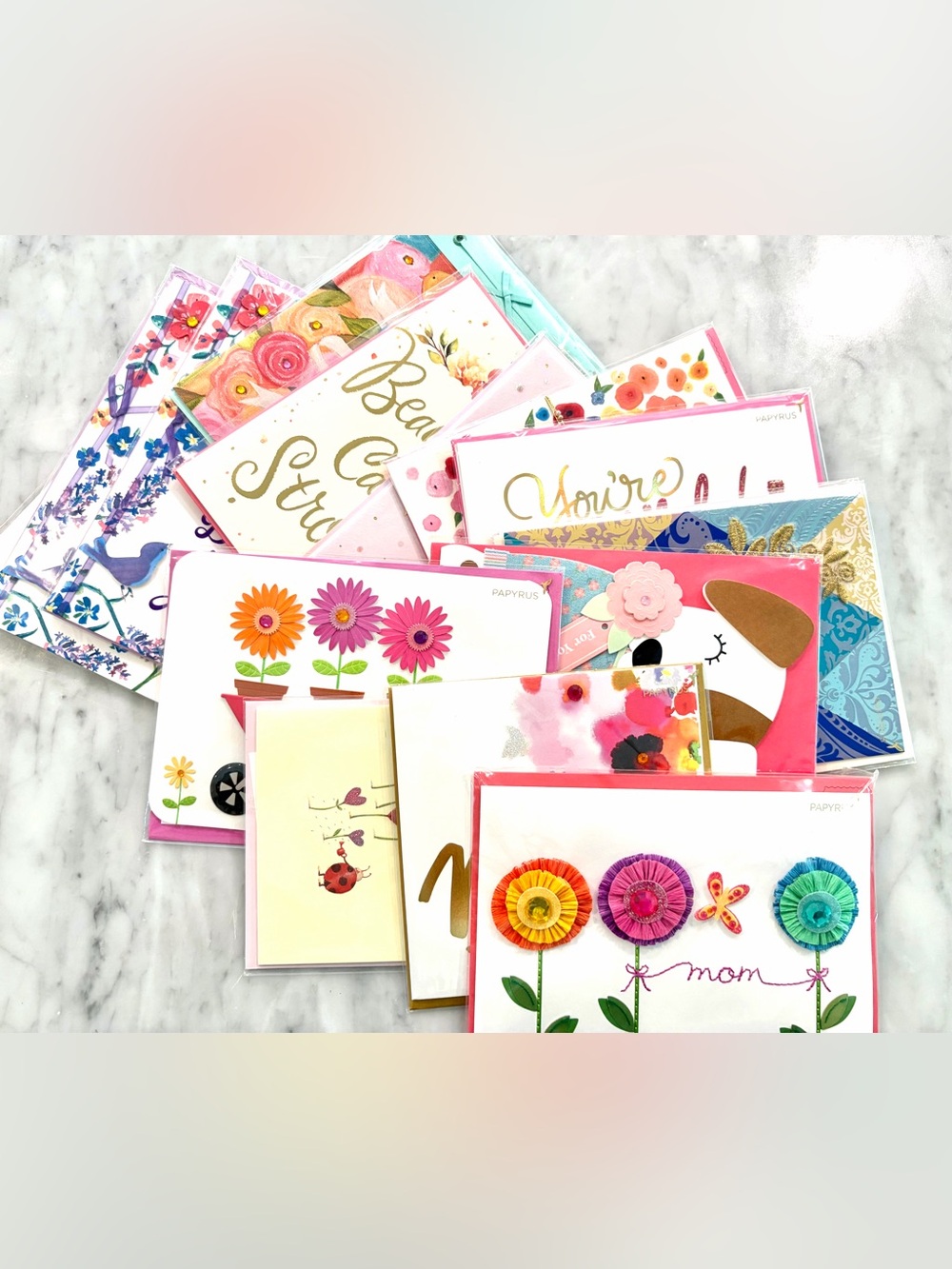 PAPYRUS - Bundle of 15 Greeting Cards - Mom, Mother’s Day NEW